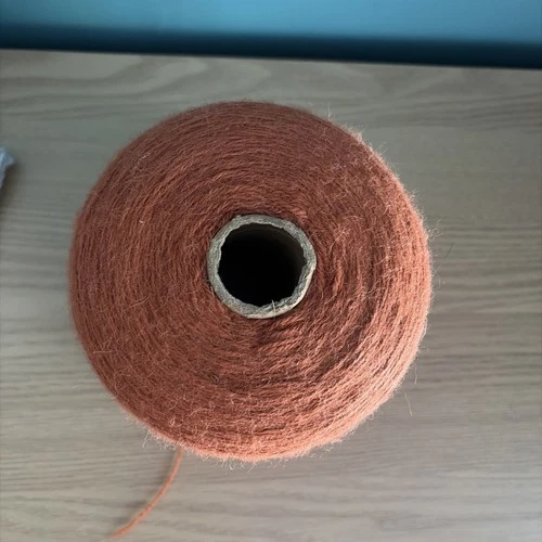 Inca Tops large rust orange yarn spool Alpaca (?) see photos image 5