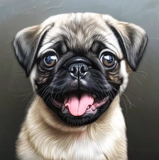 8x8 Photo Art Print - Artwork Pugs Dogs Picture Cute Pug Dog Puppies