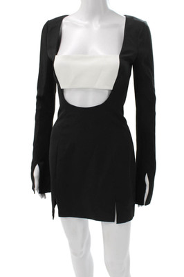 Lovers + Friends Womens Bodycon Mini Dress Black Long Sleeve Size XS