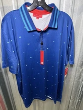 Redvanly Mens Langham Polo Performance Golf Short Sleeve Shirt Dark Blue Sz XL