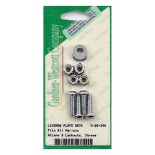 Kit de montage plaque sur support chrome écrous de verrouillage universel