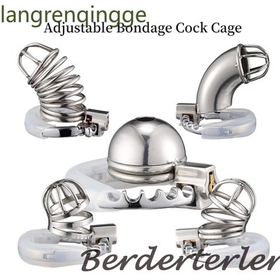 Male Metal Chastity Cage 5 Model Adjustable Cage Abstinence Anti-Cheating Device
