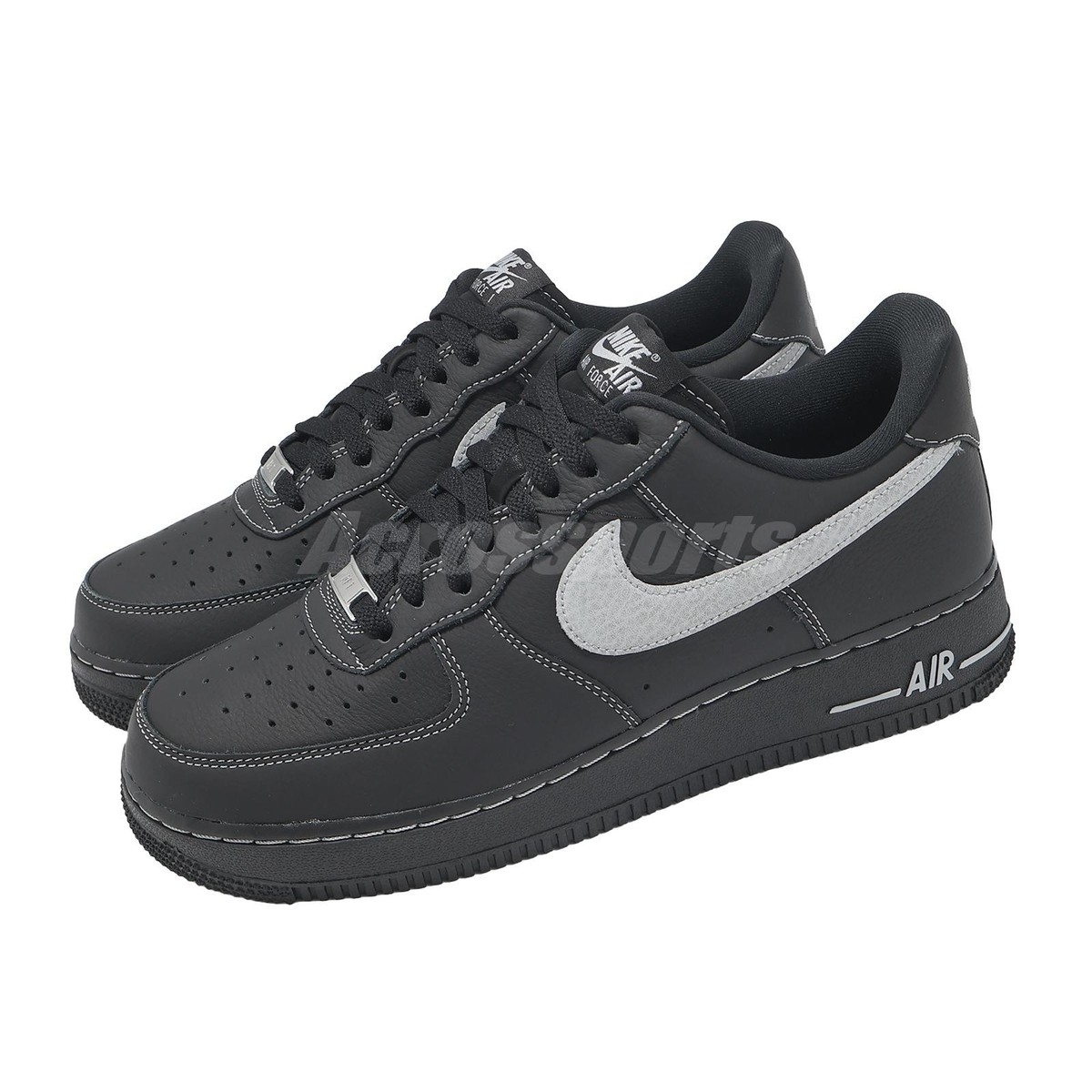 air force 1 low black grey