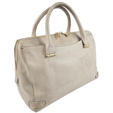 L.K. Bennett Rosamund Medium Tote Bag Handbag Beige Leather Made in Italy