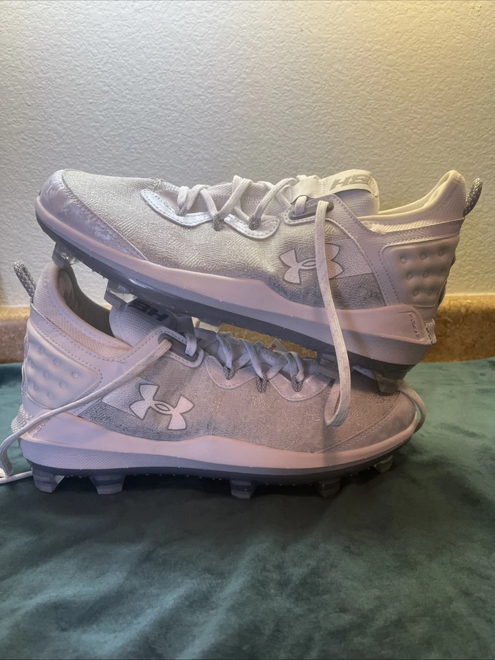 Under Armour Harper 8 Elite TPU Baseball Cleats 3026591-100 Mens Size 10 - Image 2 of 4