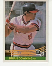 1984 Donruss MLB Baseball #423 Brian Downing California Angels