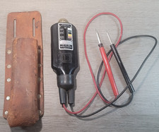Vintage Square D Wiggy Volt Tester Cat. No. 5008 Tested Klein Tool Leather Case