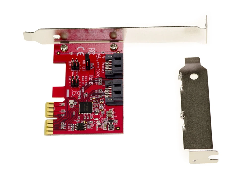 Scheda PCIe 2.0 2X SATA 3.0-2 Porte Hardware Raid 0/1 - CHIPSET ASM1062R - Immagine 2 di 3