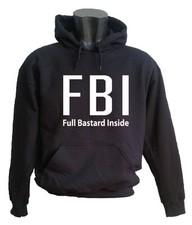 FELPA CON CAPPUCCIO UNISEX FULL BASTARD INSIDE T-shirt DONNA UOMO DIVERTENTE