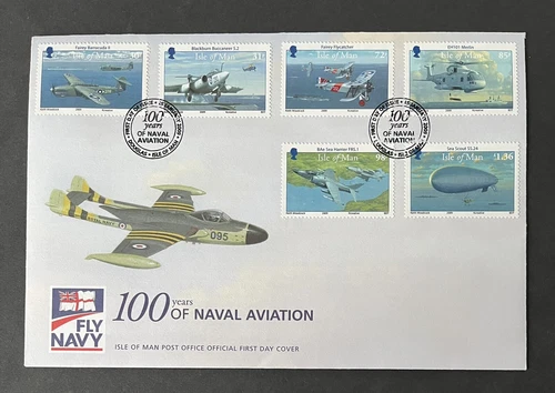 ISLE OF MAN 2009 FDC NAVEL AVIATION 100 YEARS SET COVER DOUGLAS PMK