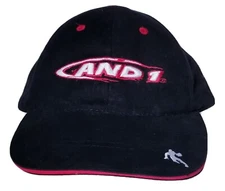 AND1 Basketball Street BLACK/RED/WHITE Hat Cap VINTAGE Andone Dad Hat
