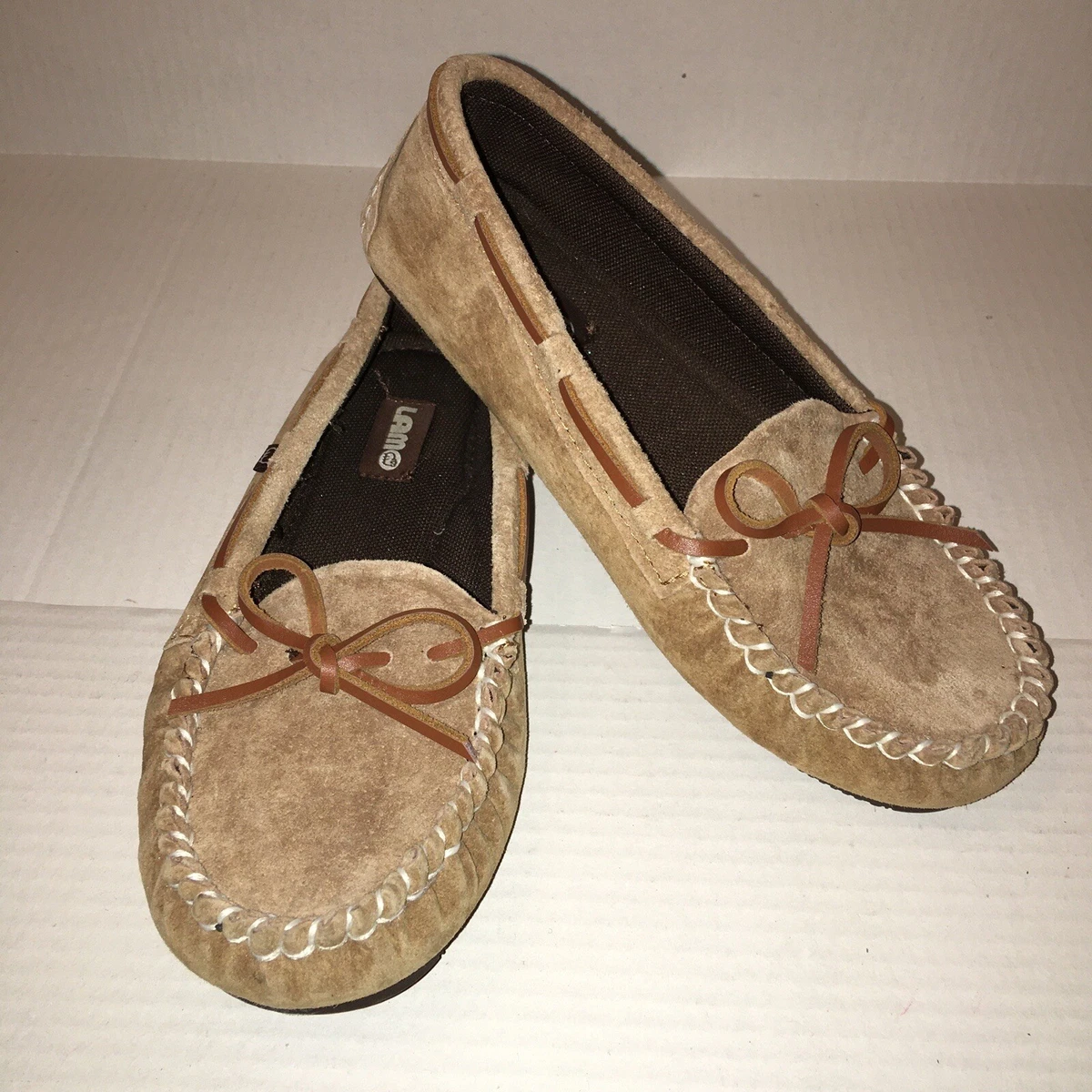 Lam Moccasin Loafer Shoes Tan Women s SZ 6 Comfortable Slip on