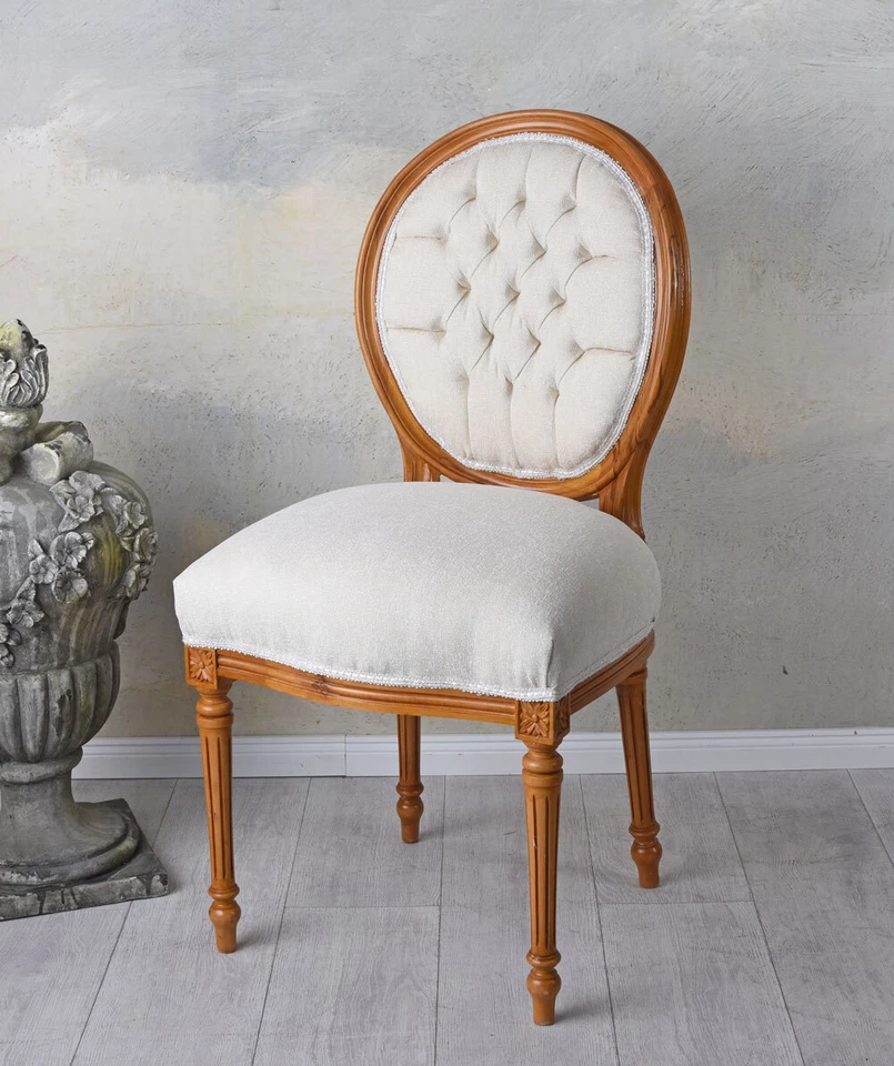 Esszimmerstuhl Rokoko Medaillonstuhl Barockstuhl Sessel Antik Stuhl Landhausstil - Bild 2 von 4