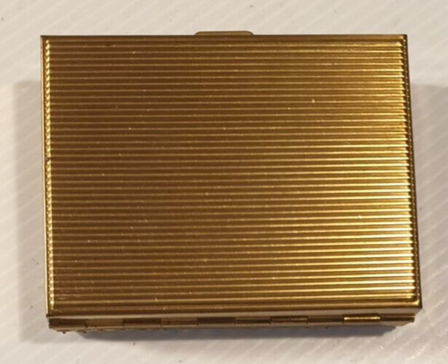 MESH TOP Rare Vintage 1950s Brass Compact Key Caddy Box Purse Case Made in USA. - Picture 3 of 7