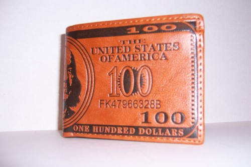 NUEVA BILLETERA DE CUERO PLEGABLE PARA HOMBRE EE. UU. AMÉRICA BILLETE DE $100 BENJAMIN FRANKLIN PASSCASE - Imagen 4 de 19