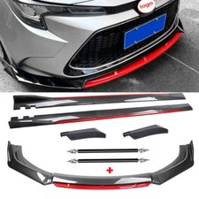 For Toyota Corolla 2001-2021 Carbon Fiber Look Front Lip Chin Bumper Splitter