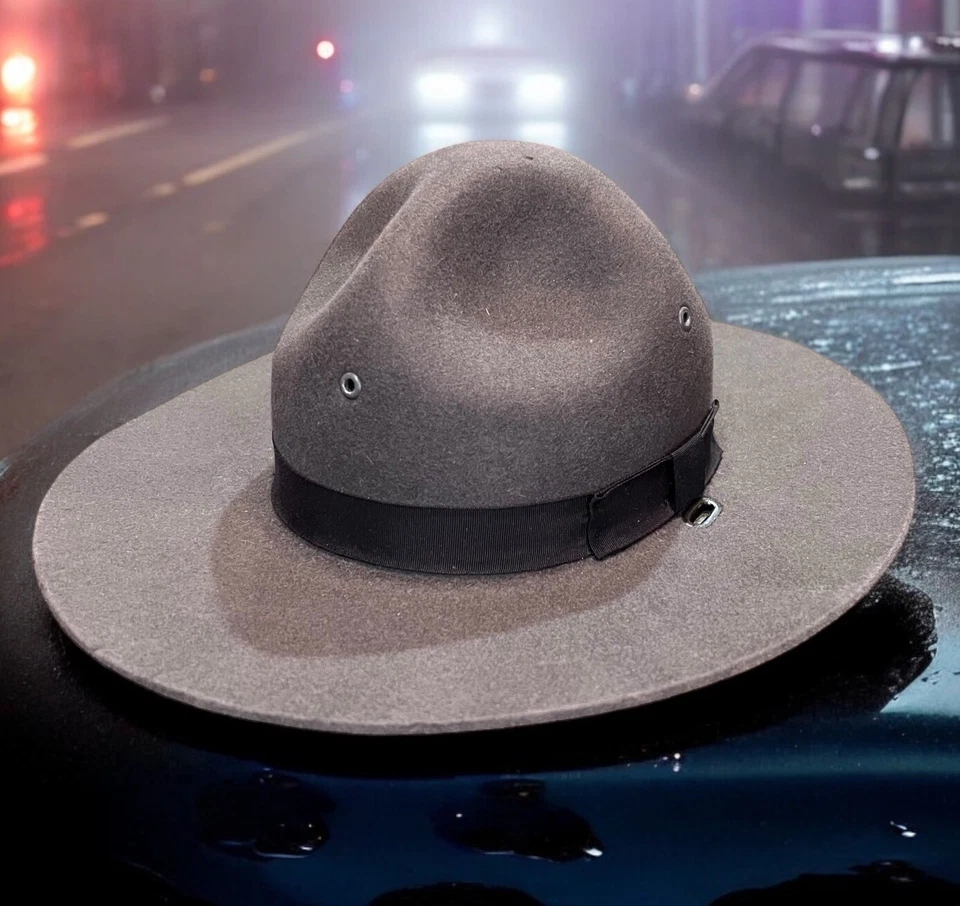 Stratton 4 Point Style  Gray Trooper Felt Hat Size 6 3/4. X long Excellent - Image 2 of 4