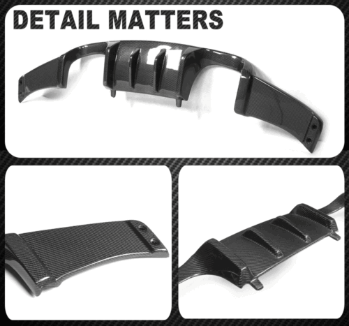 Difusor de carbono parachoques trasero alerón faldón trasero para BMW Serie 3 E92 E93 M3 07-13 - Imagen 11 de 11