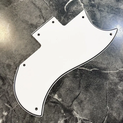 Wide Edge 3 Ply White Pickguard for Gibson Custom Shop 1964 SG Standard Reissue
