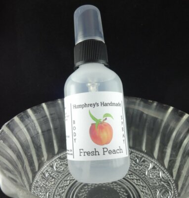 FRESH PEACH Women's Body Spray, Juicy Summer Peaches Perfume Fragrance USA Made