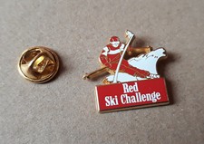 pin's red ski challenge (signé Arthus Bertrand)
