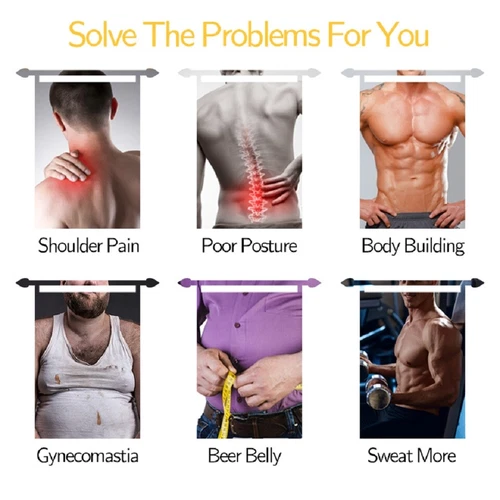 US Fajas Para Adelgazar Reductoras Abdomen Faja De Ejercicio Hombre Workout Vest - Picture 4 of 28