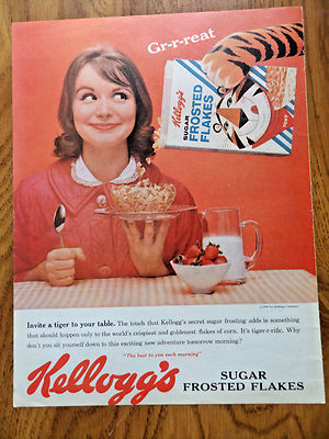 1961 Kellogg's Sugar Frosted Flakes Ad Tony the Tiger | eBay