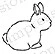 Small Bunny 1, Wood Mounted Rubber Stamp IMPRESSION OBSESSION - A20279