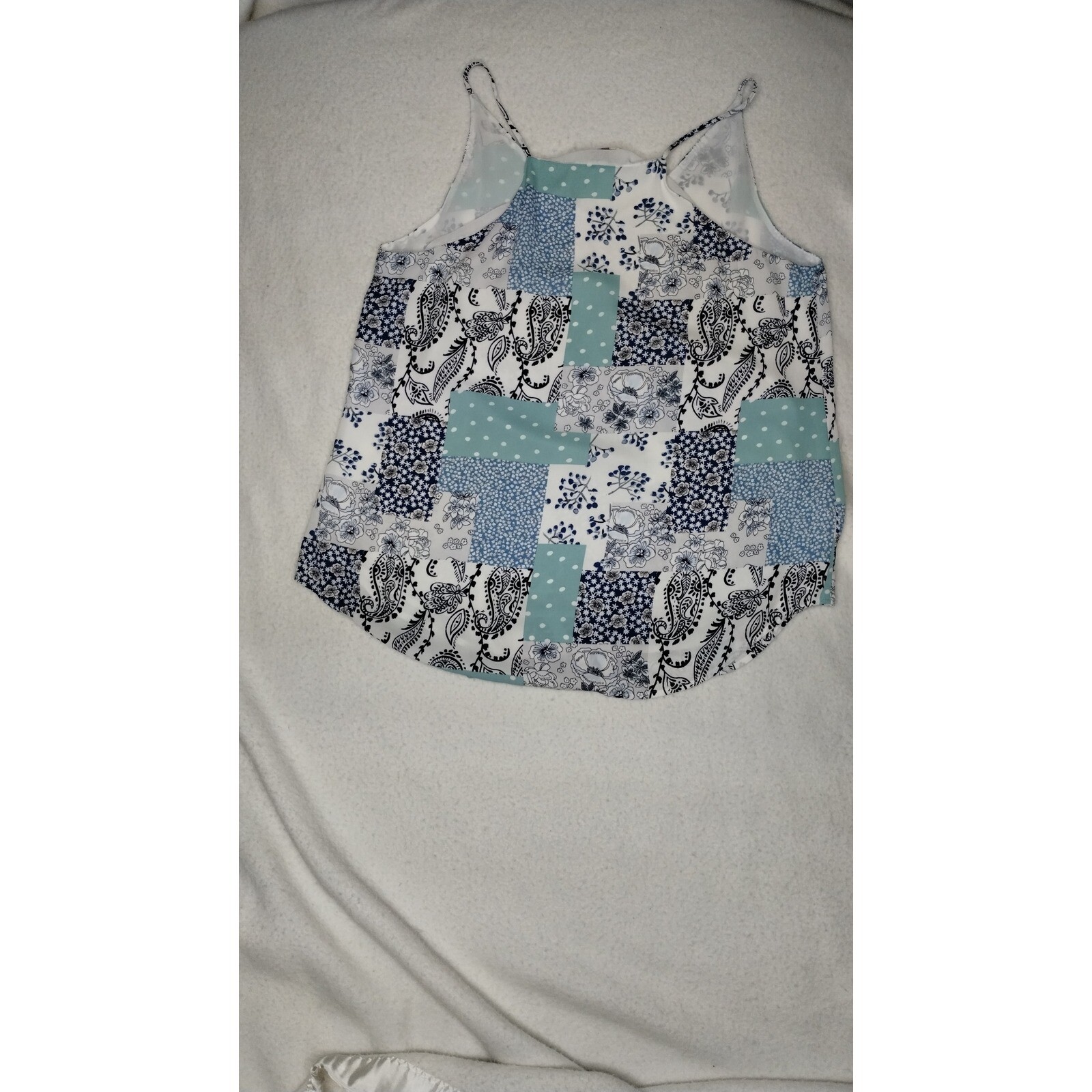 LOFT Outlet Cami Top Patchwork Print Sleeveless C… - image 9