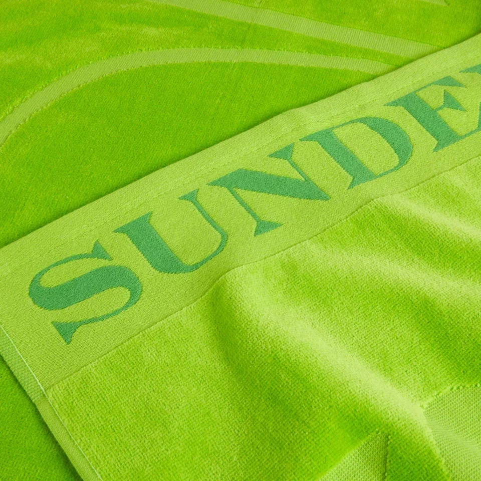 Sundek Telo mare 100% cotone Uomo Fluo green Am379atc1000 - Immagine 2 di 2