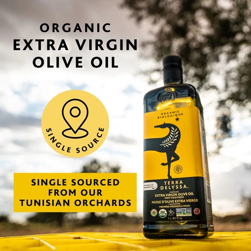 3 PACK Terra Delyssa Organic Extra Virgin Olive Oil, 34 fl. oz. Glass - Picture 2 of 8