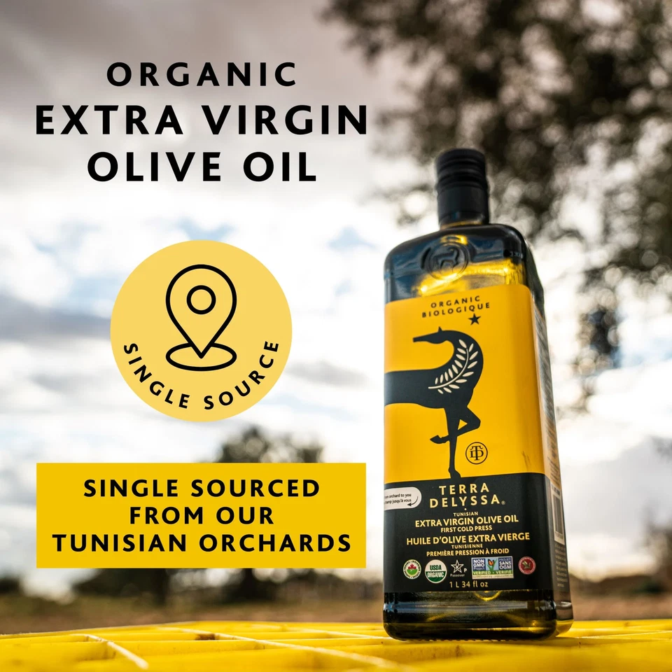 Органическое оливковое масло экстра вирджин, 34 жидк. oz. Стекло - Изображение 3 из 4