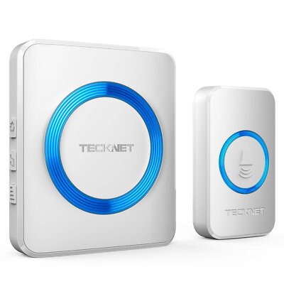 TECKNET Wireless Doorbell, Waterproof Wall Plug-in Cordless Door Chime Kit