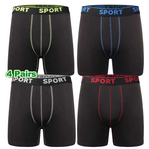 Mens 4/8 Pack Comfort Flex Boxer Briefs Fit Ultra Soft Bamboo Fiber Stretch Wick - Picture 25 of 28
