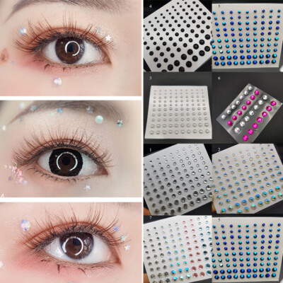 3D Diamond Face Jewels Nail Stickers Diamond Decoration Eyeshadow Stickers DIY