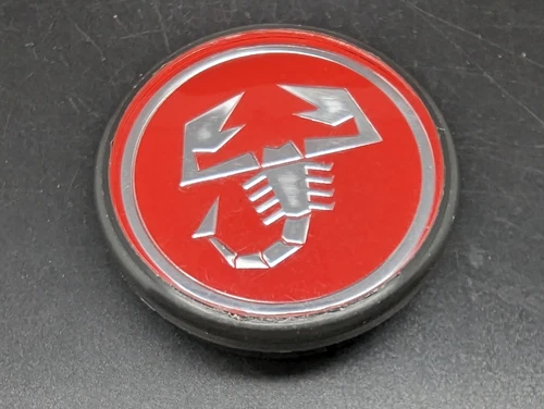 ABARTH 49MM STUD LOGO ACRONYM EMBLEM FRIEZE COAT OF ARMS WRITTEN BADGE