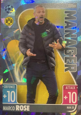 Marco Rose Topps Manager Crome Man 20 / Super Zustand   / Kommt gesichert 