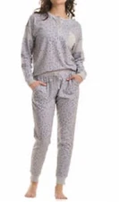 Splendid Women's 2-piece Lounge Set , Speckle Hearts Gray, Size Med