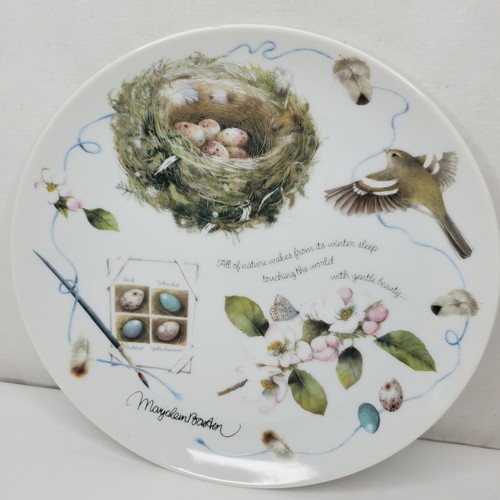 Vintage 1995 Marjolein Bastin Collectors Plate Building A Nest Bird Lovers USA