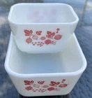 Pyrex Vintage Pink Gooseberry Refrigerator Dishes Lot Of 2 No Lids