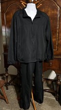 Prince Tennis Warmup Track Suit Mens XXL All Black NWOT Jacket  Pants Zip Vent