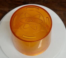 Fedtro 1968 Amber Safety Signal Lens Original Screw Cap Top Use W/ Turret 3" 