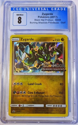 Pokemon Zygarde - SM48 - STAFF Pre-Release Promo - CGC 8 NM/Mint