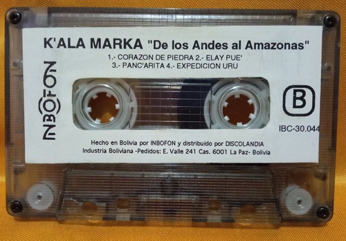 K'ala Marka De Los Andes Al Amazonas MC BOLIVIA 1993 TITICACA TIWANAKU TESTED OK - Picture 5 of 8