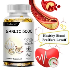 GARLIC EXTRACT 5000Mg CHOLESTEROL HEALTH ANTIOXIDANT SUPPLEMENT HEART HEALTH
