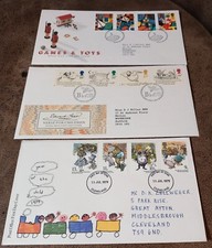 x3 FDC First Day Cover Children Games and Toys 1979-1989 VGC