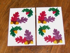 Mrs. Grossman Two Half Strips ~ Reflections Autumn/Fall Leaves & Acorns