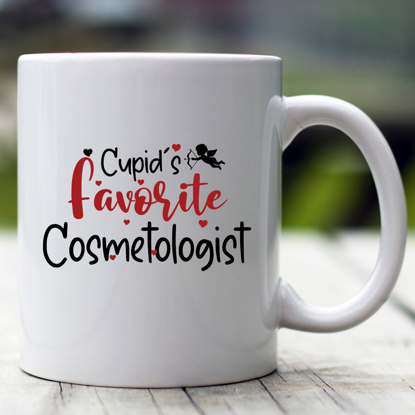 Cupid's Favorite Cosmetologist Mug Valentine Cosmetologist Mug Cosmetologist Val