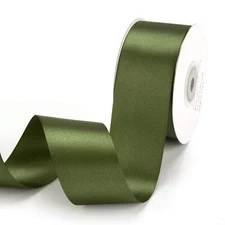 1.5-inch x 25-Yard Moss Green Double Face Satin Ribbon for Crafts Gift Wrap