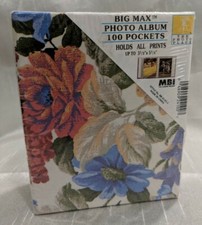 Big Max Photo Album 3 1/2 X 5 1/4 Floral Print White Holds 100 Prints